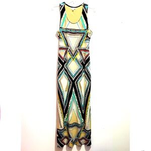 Love Fire Sleeveless Multicolor Maxi Dress
